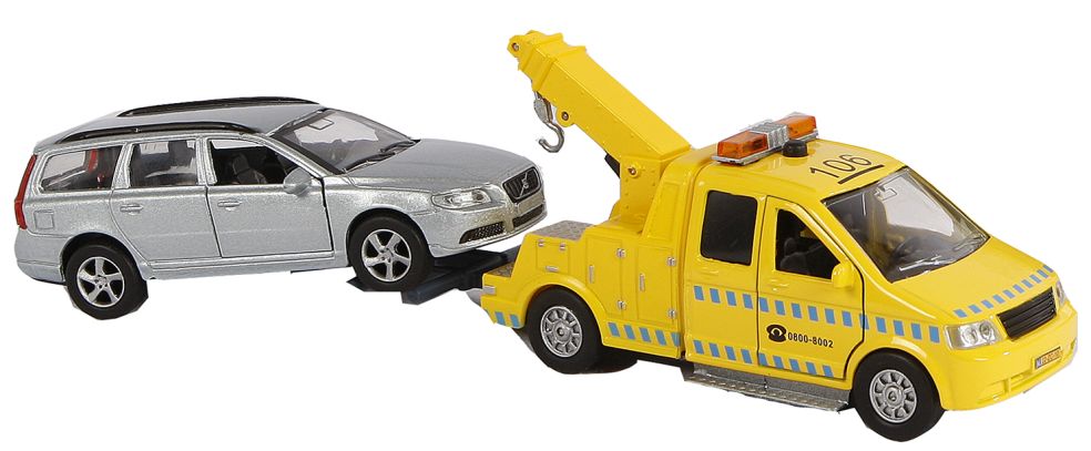 [32610703KID] Die Cast Pull Back Abschlepp Wagen Mit Volvo V70 L