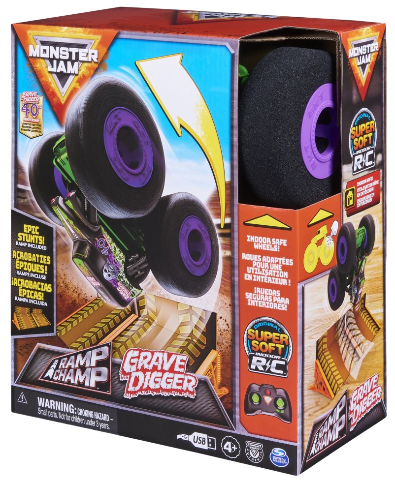 [33765348KID] Monster Jam - 1:15 RC - Rampe Champ Grave Digger