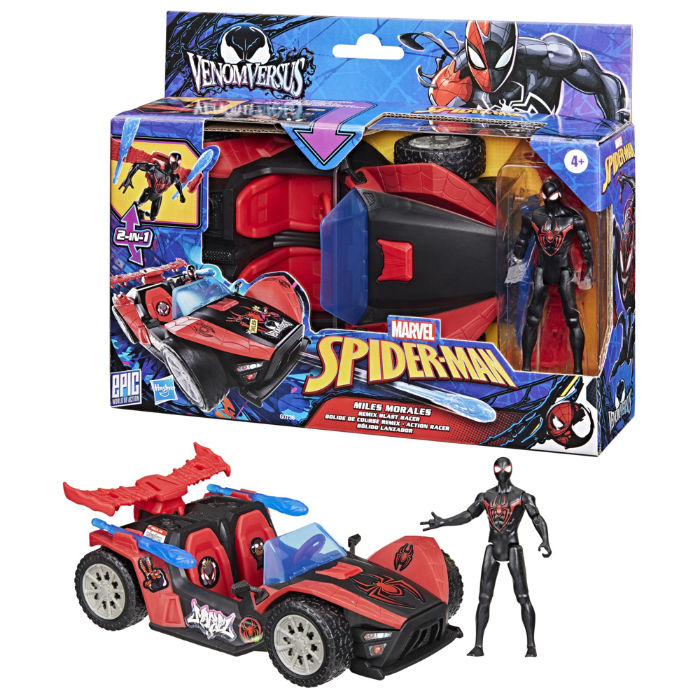 [37328483HAS] G0736 SpiderMan Venom contre Miles RMX Blast Racer