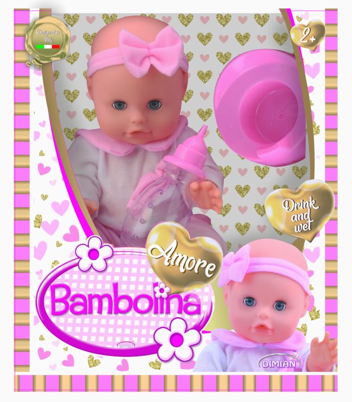 [40098473KID] POP AMORE 33CM + GLAS UND GETRÄNKEFLASCHE