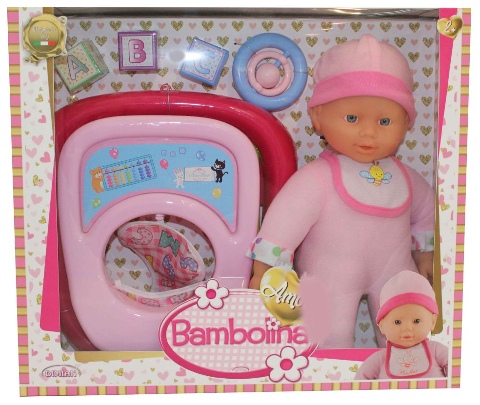 [40098501KID] Doll AMORE 30CM BABY DOLL WITH BABY WALKER & ACC