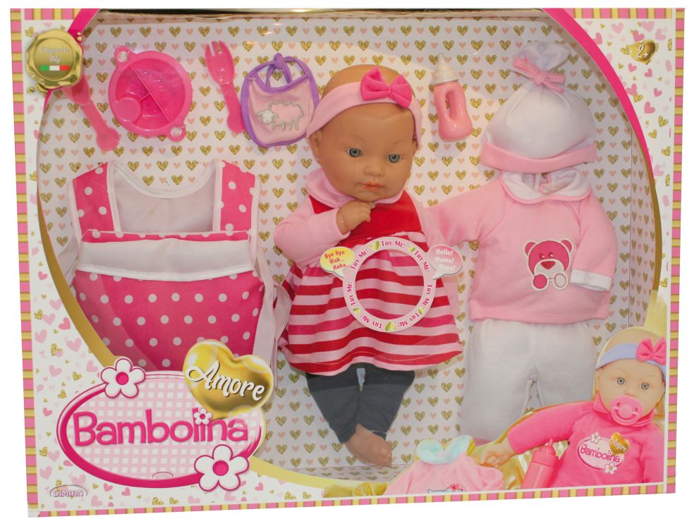 [40098531KID] Doll AMORE 40CM SOFT BABY DOLL WITH BABY SOUNDS, O