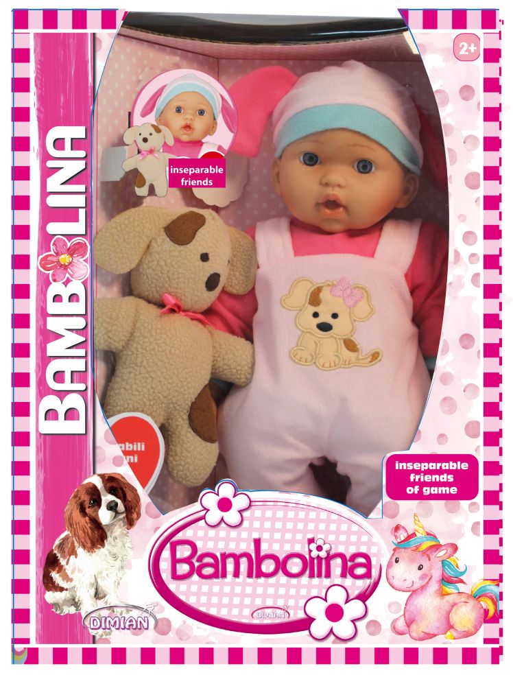 [40098727KID] 41 cm große Puppe mit Plüschtier – Bär