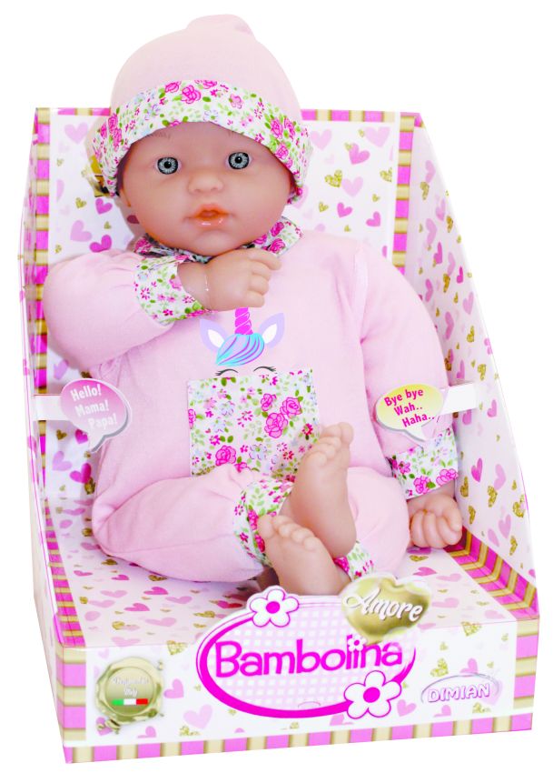 [40298485KID] POP AMORE 38CM BABY soft DOLL WITH  Babysounds
