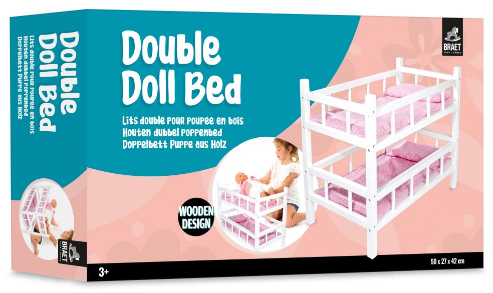 [41400305KID] Doppelbettpuppe 500X270X420mm weiß