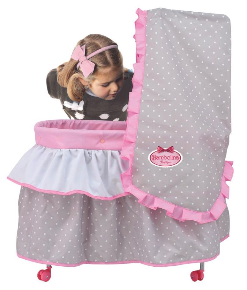 [41401613KID] Bambolina Boutique Toedleo Bed - Pink/Grey w/ Whit
