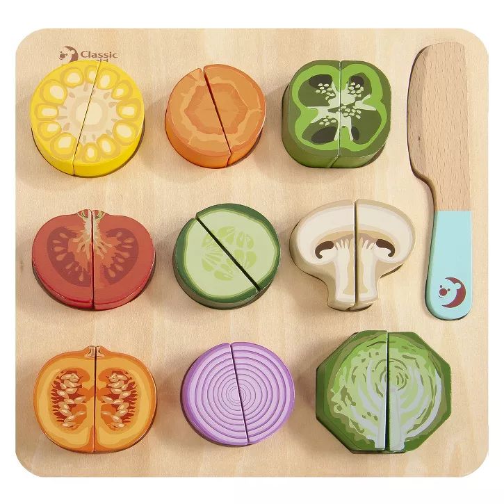 [42105011KID] Cutting Vegetable Puzzle 24*24*2.5 cm