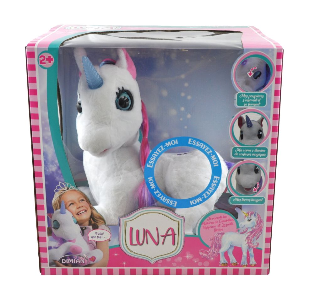 [47088354KID] FR PLUSH LUNA 3 verhaaltjes+MOVING EYES,  HORN LIG