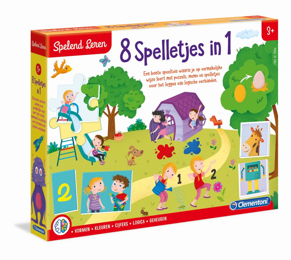 [54466812CLE] NL 8 Spelletjes in 1 - Spelend Leren 3-6j