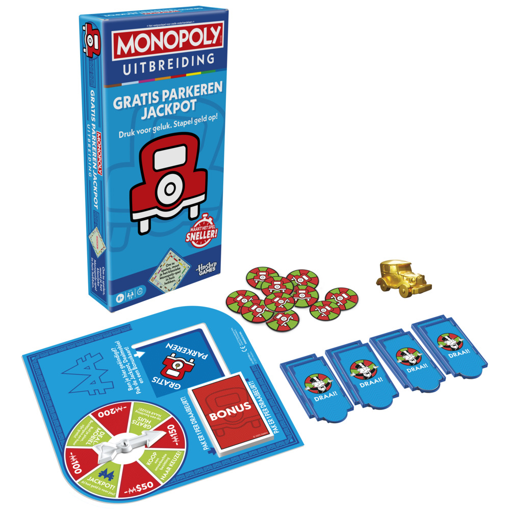 [54830425HAS] G0718 NL Monopoly EXP Jackpot de stationnement gratuit