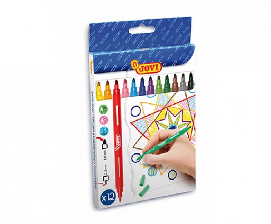[60101512KID] WASHABLE DUAL FELT-TIP PENS - case - 12 units - as
