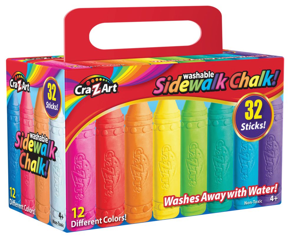 [60110817KID] 32 x Washable Sidewalk Chalk Box