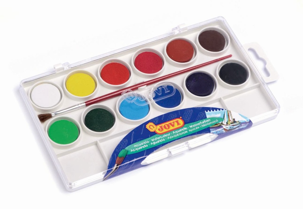 [60180012KID] AQUARELLFARBEN – Box – 12 Einheiten – 22 mm