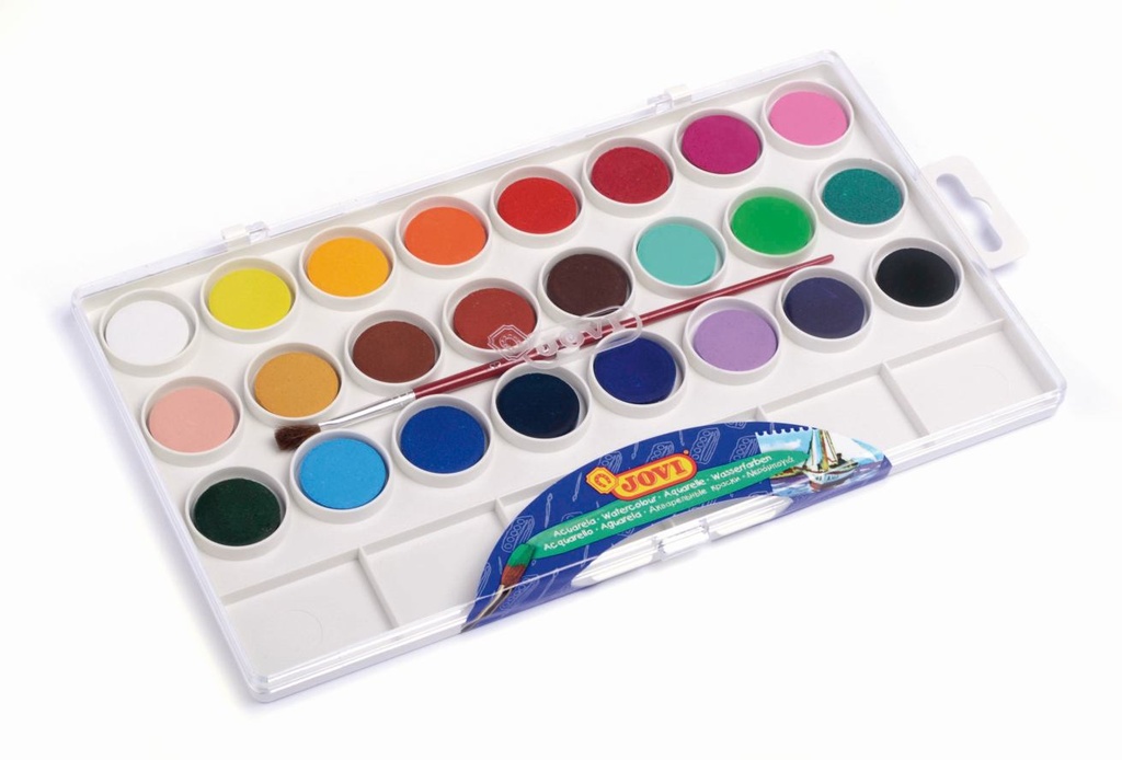 [60180024KID] WATERCOLOURS plastic 24 units - 22mm