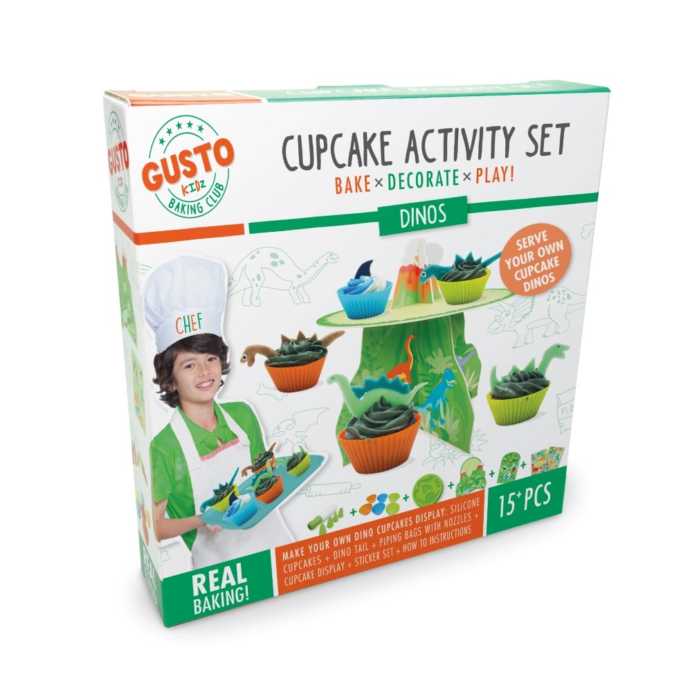 [63018002KID] 2572869 Gusto - Dinos Cupcake Activity Set