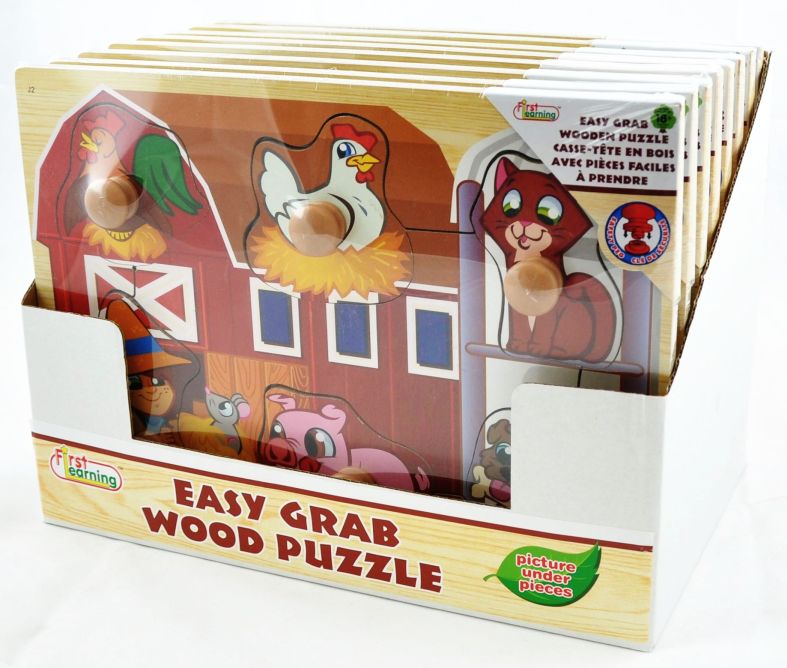 [67007920KID] EASY GRAB WOODEN PUZZLE 8 PCS