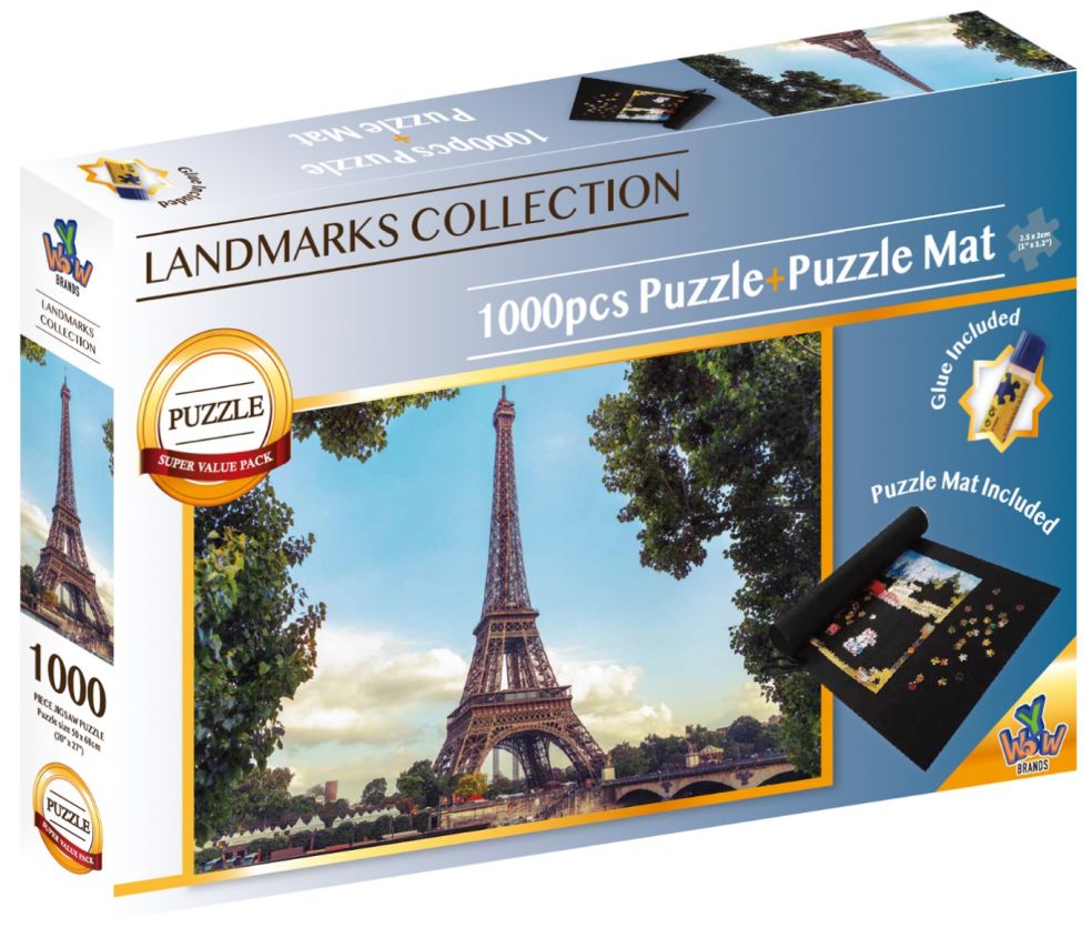 [67611762KID] Super Value Pack - puzzles 1000 + colle + tapis - Eif
