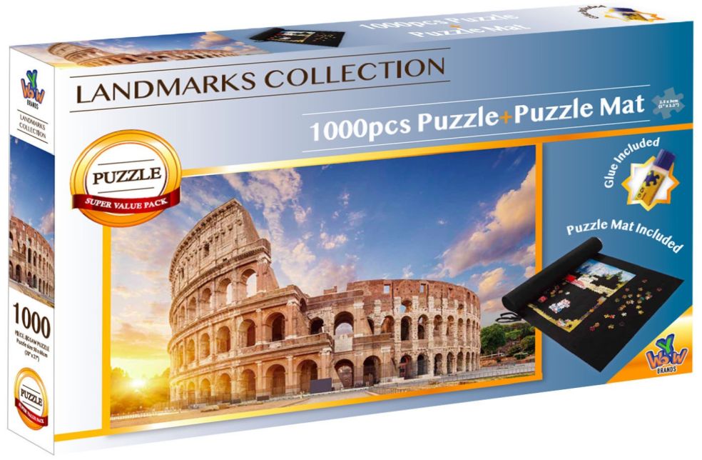 [67611764KID] Super Value Pack - puzzles 1000 + glue + mat - Col