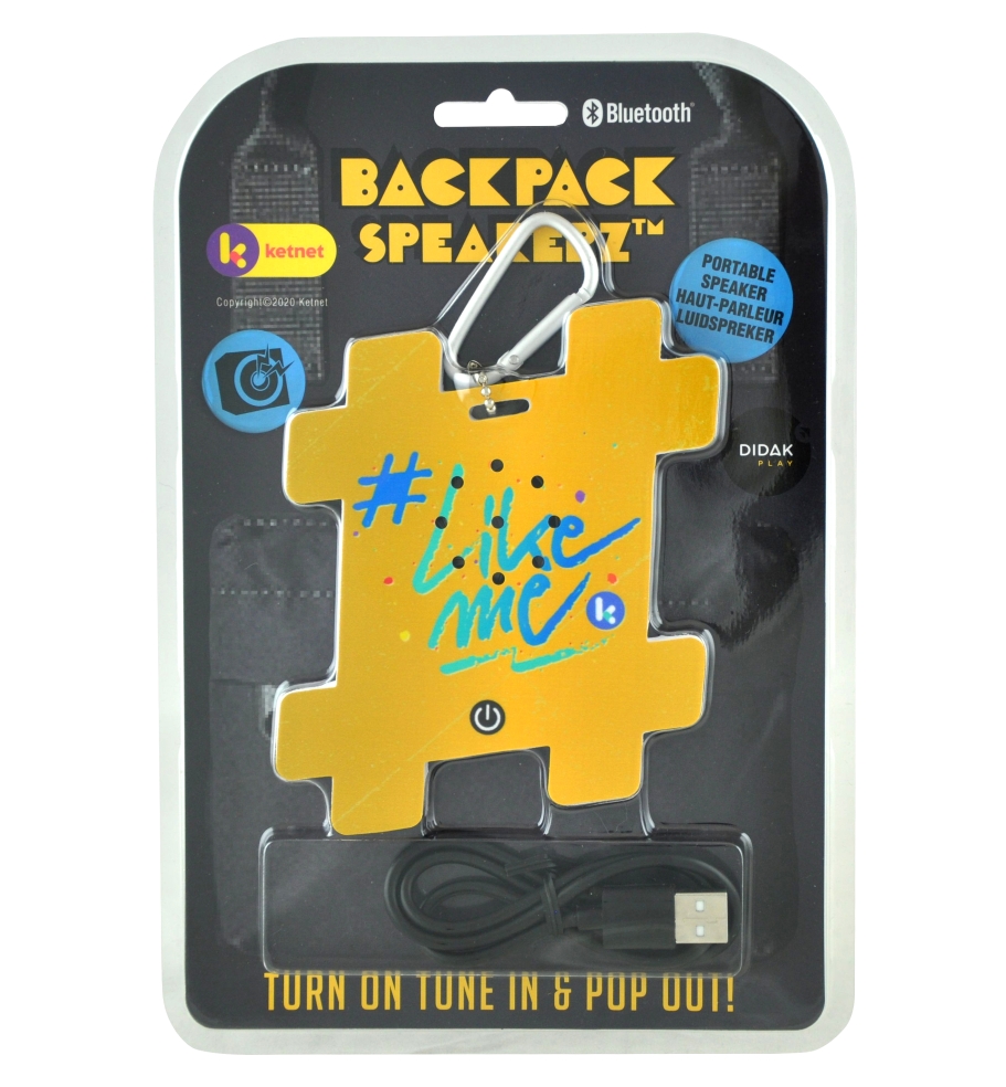[71911911KID] MUY POP BACKPACK SPEAKER - "like me - jaune