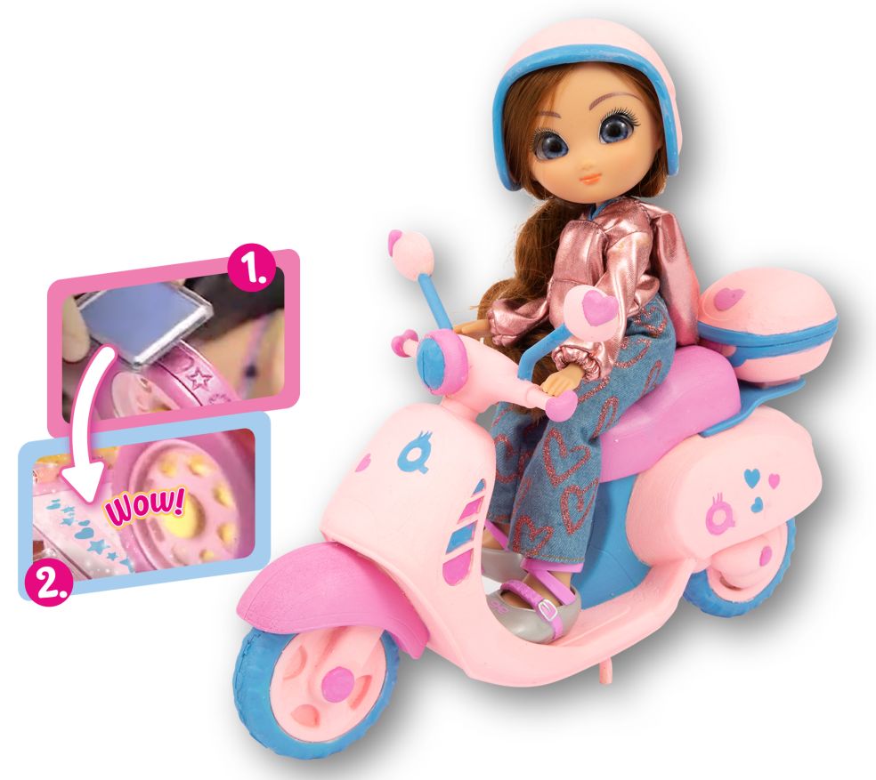 [93813477KID] 768872 UE - FUN RIDE : Poupée unique eyes 25 cm +