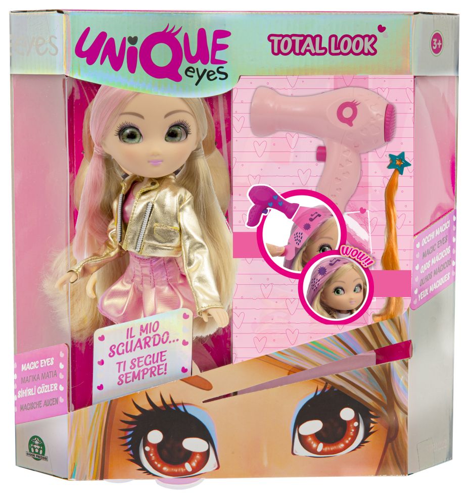 [93813480KID] 774033 UE - WOW HAIR : Poupée unique eyes 25 cm +