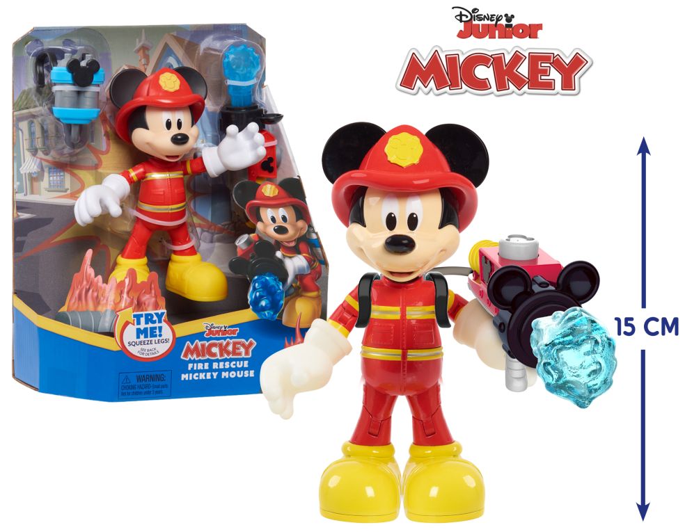 [93813570KID] Mickey - Figurine 15 cm Pompier avec acc.