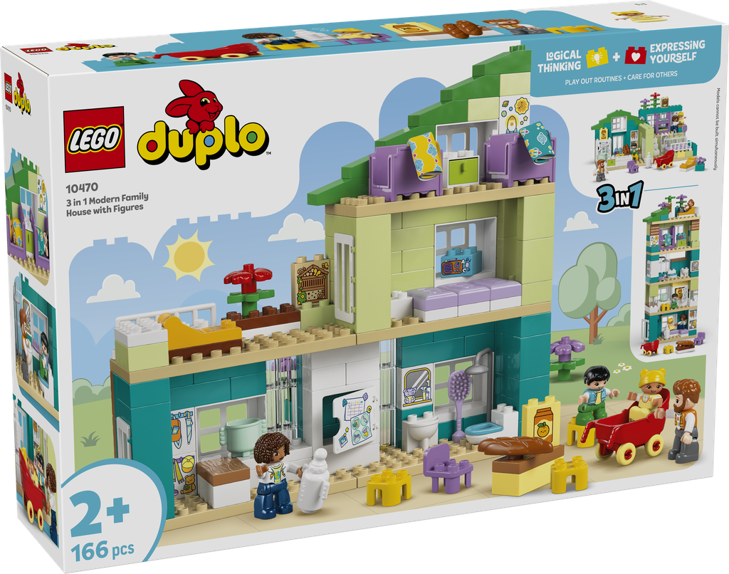 [36210470LEG] Modernes 3-in-1-Haus mit Figuren