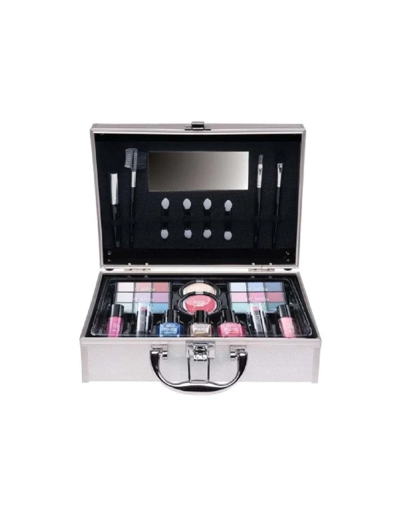 [43560764KID] CASUELLE - Kosmetikkoffer - Shiny Silver - 41-teilig