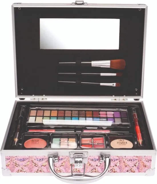 [43560734KID] Casuelle coffret de maquillage avec finition holographique géo rose