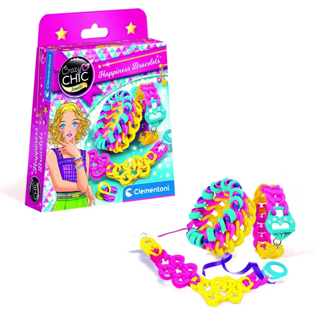 [18533] Clementoni Crazy Chic Elastiek Knutselset Armbanden