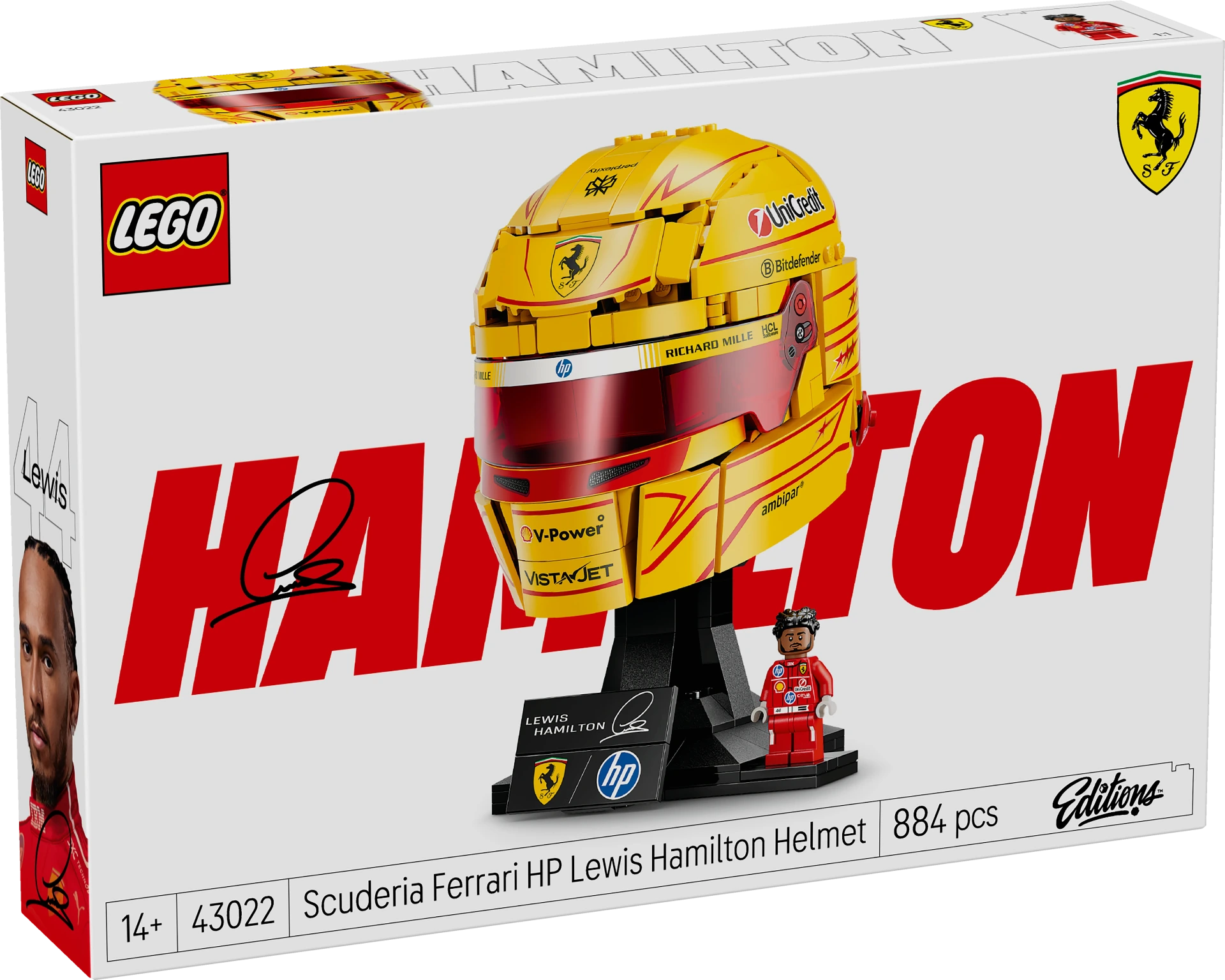 [36243022LEG] 43022 Scuderia Ferrari HP Lewis Hamilton Helmet 