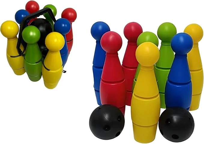 [005] Kids bowling with 8 skittles and 2 balls (34 cm). Plastic.