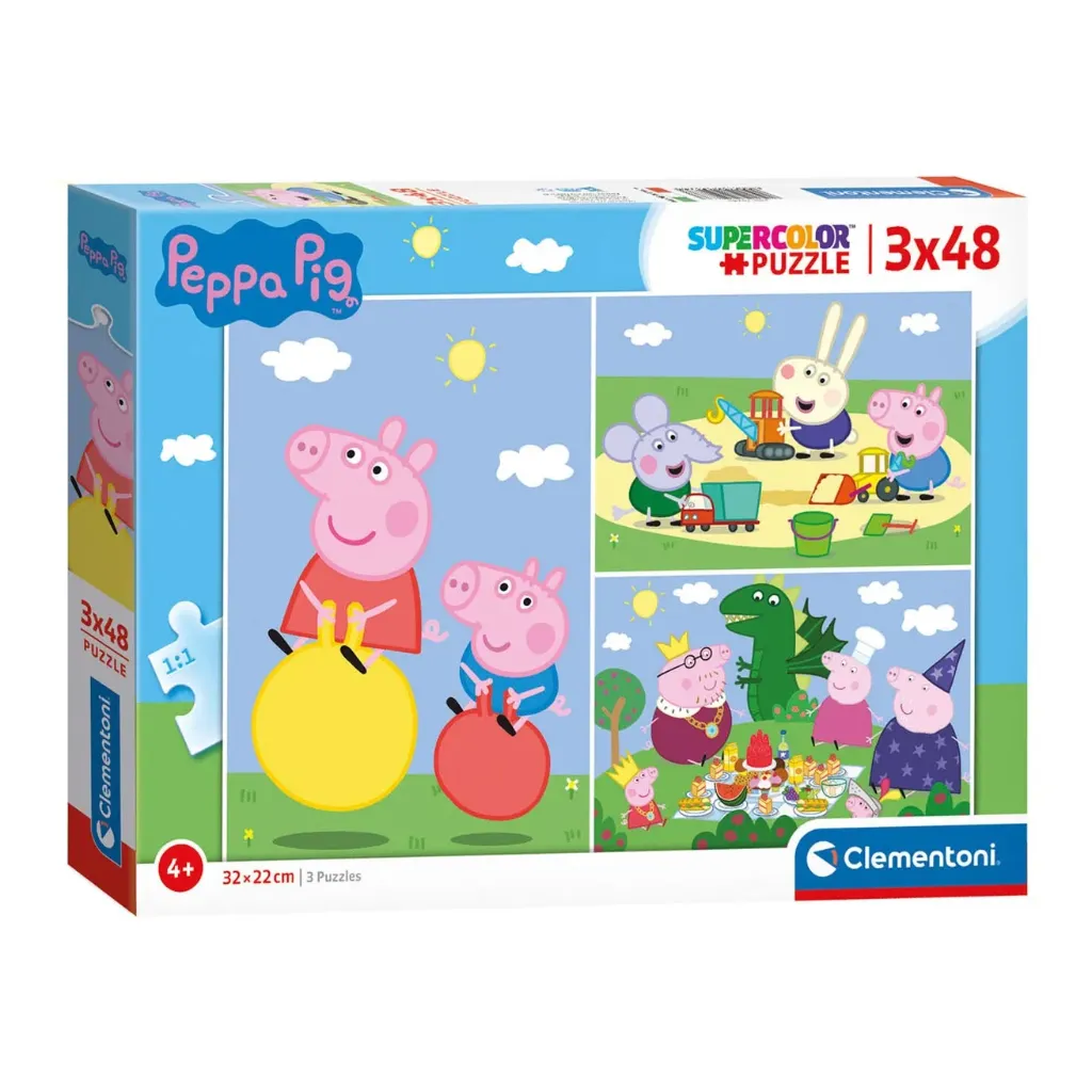 [25263] CLEMENTONI Puzzle Peppa Pig 3x48 Pieces