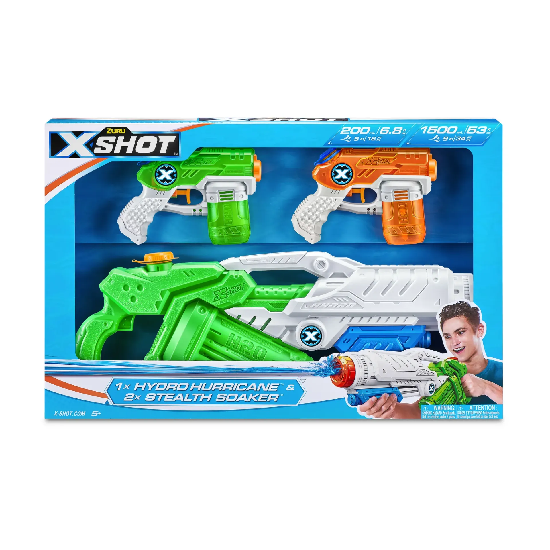[11852] XSHOT Warfare Hydro Hurricane und Stealth Soaker Kombi-Pack - ZURU
