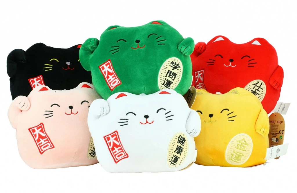 [93840439KID] LUCKY CAT 20CM - ASSORTMENT OF 6
