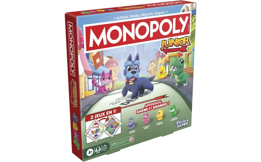 [54936406HAS] MONOPOLY JUNIOR SQUARE 2 IN 1