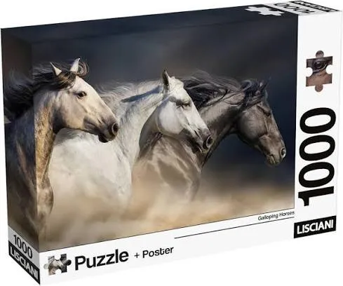 [54412055LIS] Pzl 1000+Poster double image 50x70cm = HORSES